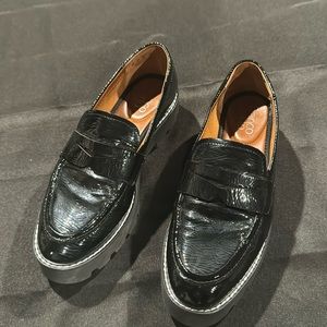 Franco Sarto Patent Leather loafers.
